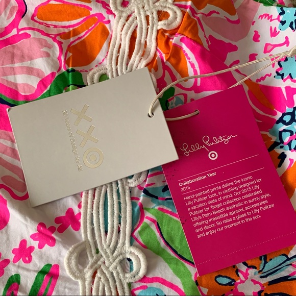 LILLY PULITZER FOR TARGET NOSEY POSEY SHIFT DRESS Size 4 - Picture 4 of 4